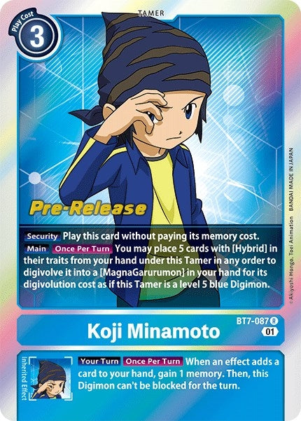 Koji Minamoto (7087) [BT07_PR] - Digimon Card Game Single
