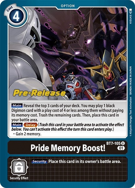 Pride Memory Boost! (7105) [BT07_PR] - Digimon Card Game Single