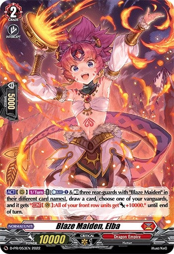 Blaze Maiden Elba (RR Foil) (53) [D-PR] - Cardfight Vanguard Single