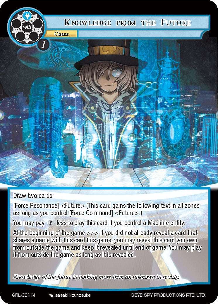 Knowledge from the Future (31) [GGR] - Force of Will Single