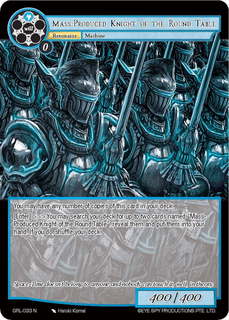 Mass-Produced Knight of the Round Table (33) [GGR] - Force of Will Single
