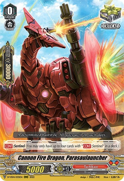 Cannon Fire Dragon Parasaulauncher (4035) [D-VS04] - Cardfight Vanguard Single