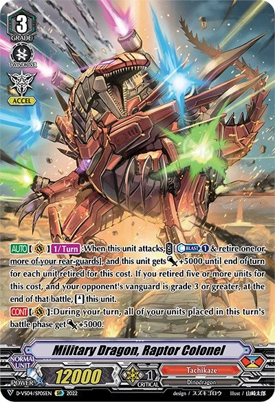 Military Dragon Raptor Colonel (SP) (405) [D-VS04] - Cardfight Vanguard Single