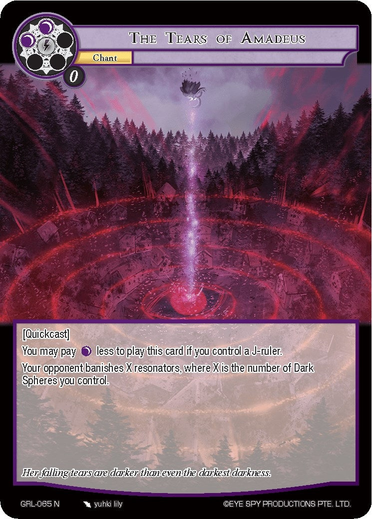 The Tears of Amadeus (65) [GGR] - Force of Will Single