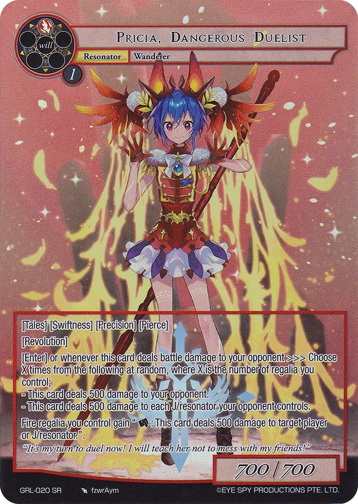 Pricia Dangerous Duelist (Full Art) (20) [GGR] - Force of Will Single