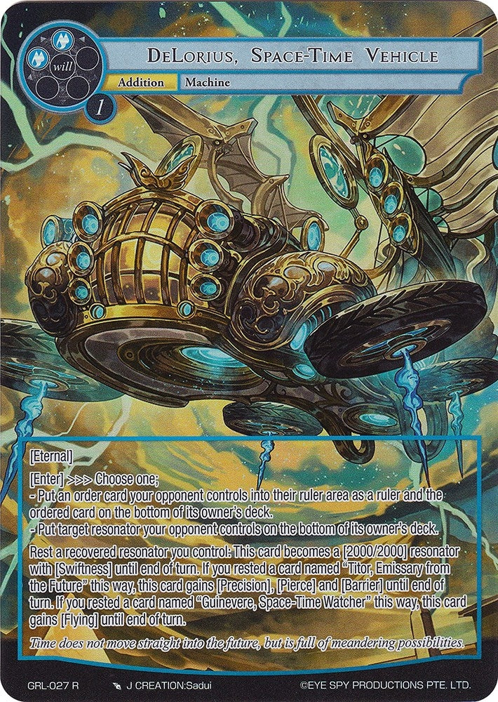 DeLorius Space-Time Vehicle (Full Art) (27) [GGR] - Force of Will Single