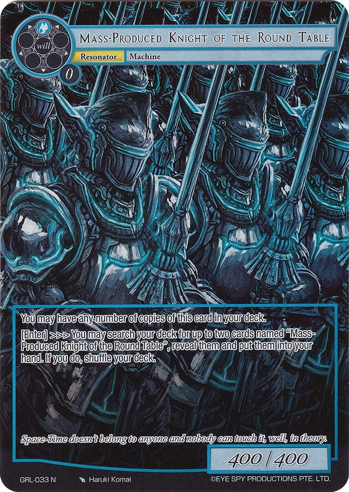 Mass-Produced Knight of the Round Table (Full Art) (33) [GGR] - Force of Will Single