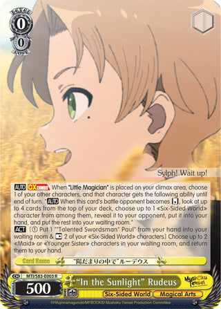 ’In the Sunlight’ Rudeus (83003) [MTI/S83] - Weiss Schwarz Single