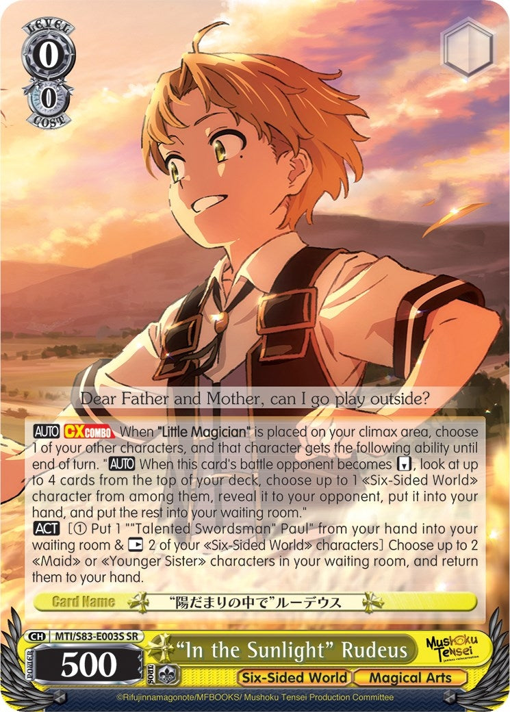’In the Sunlight’ Rudeus (SR) (83003) [MTI/S83] - Weiss Schwarz Single