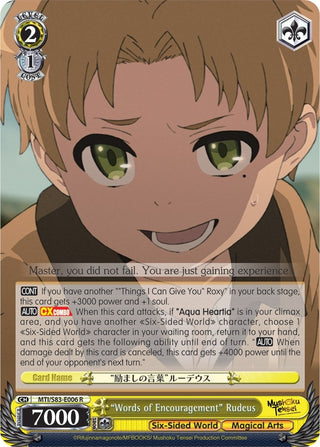 ’Words of Encouragement’ Rudeus (83006) [MTI/S83] - Weiss Schwarz Single