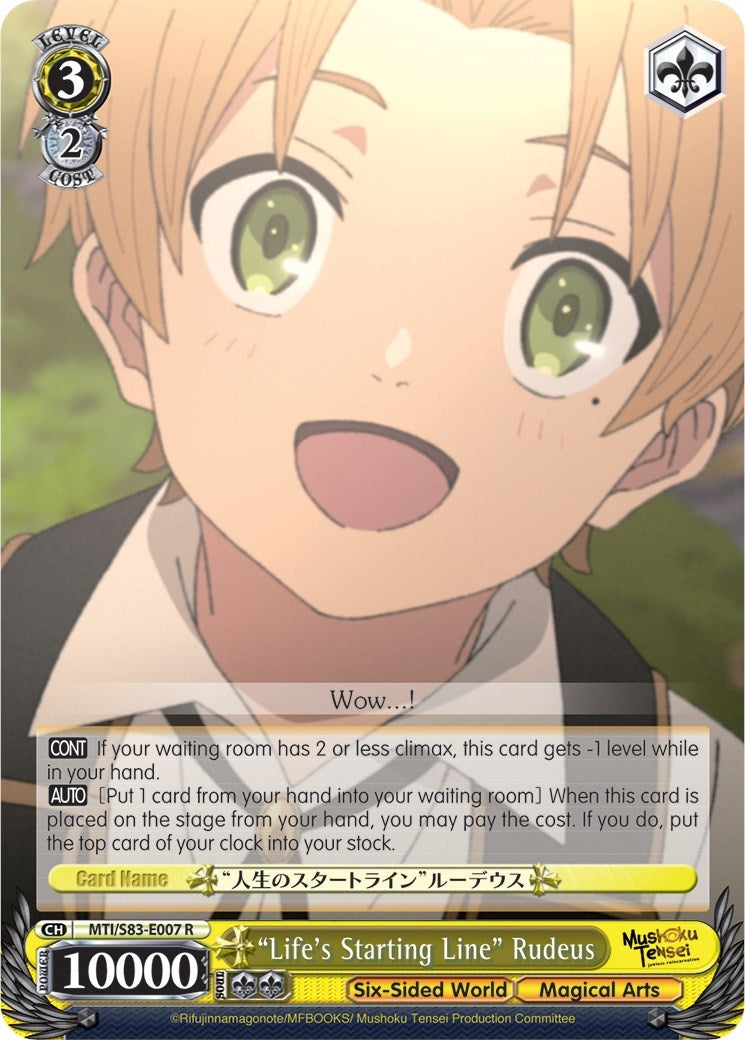’Life’s Starting Line’ Rudeus (83007) [MTI/S83] - Weiss Schwarz Single