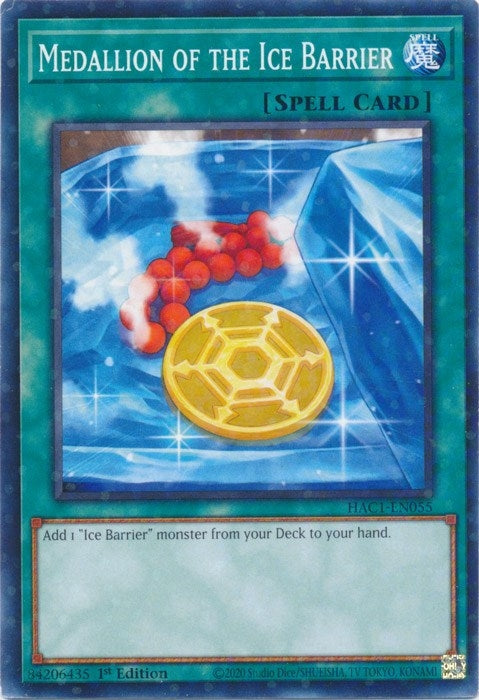 Medallion of the Ice Barrier (Duel Terminal) (1055) (HAC1) - YuGiOh Single