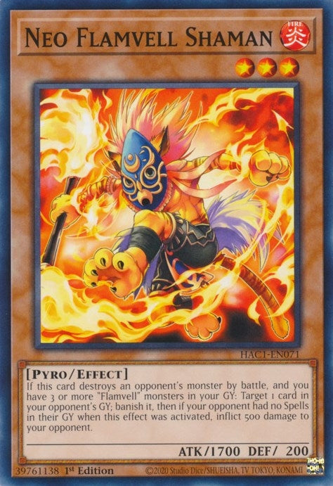 Neo Flamvell Shaman (1071) (HAC1) - YuGiOh Single