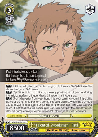 ’Talented Swordsman’ Paul (83010) [MTI/S83] - Weiss Schwarz Single