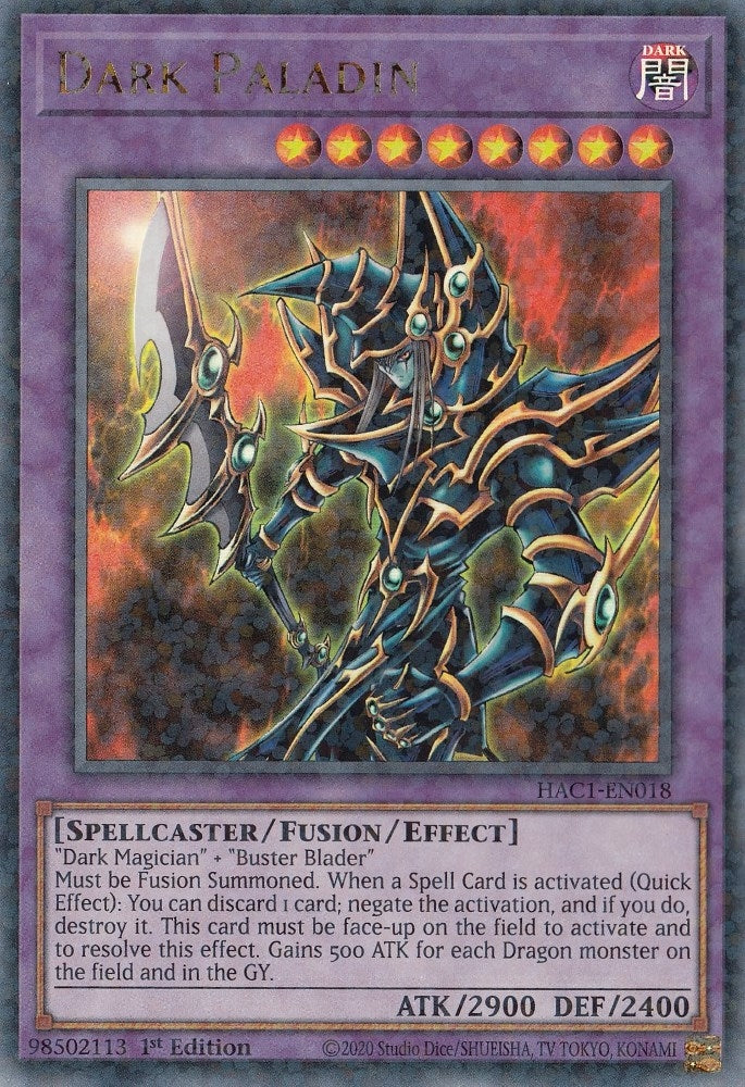 Dark Paladin (Duel Terminal) (1018) (HAC1) - YuGiOh Single