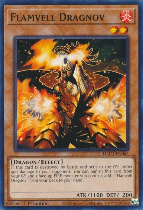 Flamvell Dragnov (1065) (HAC1) - YuGiOh Single