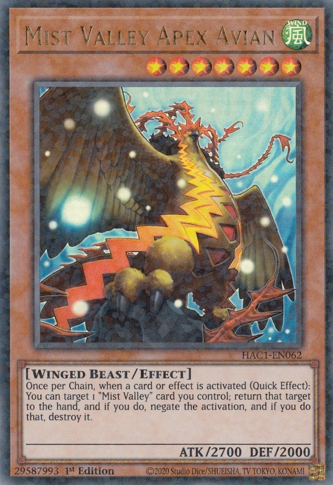 Mist Valley Apex Avian (Duel Terminal) (1062) (HAC1) - YuGiOh Single
