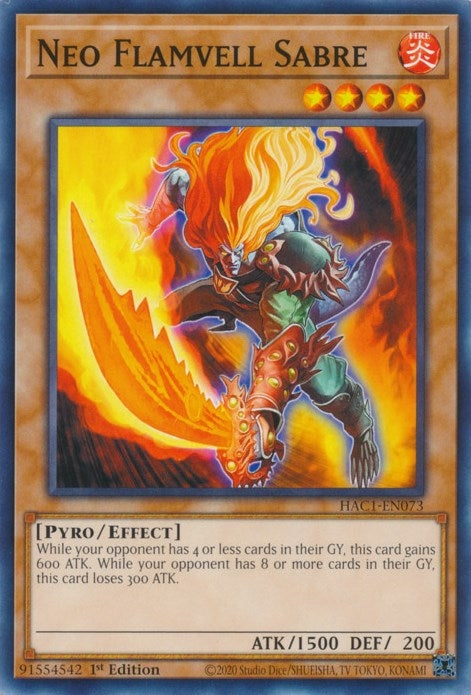 Neo Flamvell Sabre (1073) (HAC1) - YuGiOh Single
