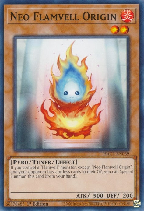 Neo Flamvell Origin (1069) (HAC1) - YuGiOh Single