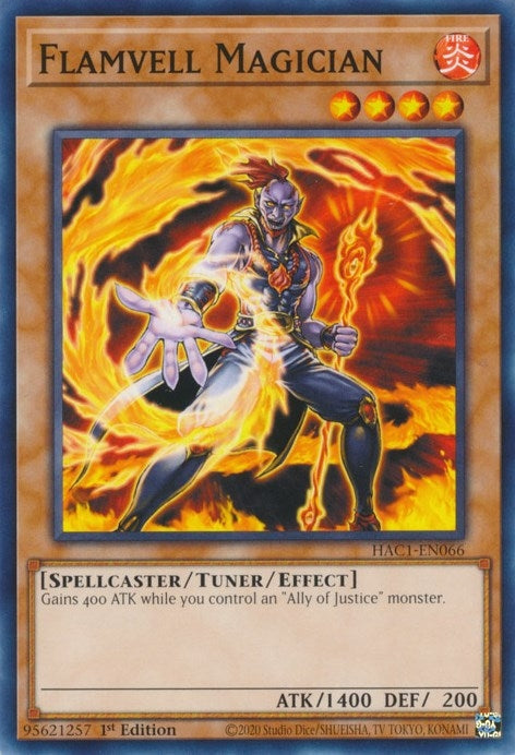 Flamvell Magician (1066) (HAC1) - YuGiOh Single