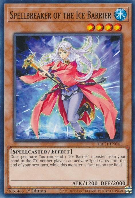 Spellbreaker of the Ice Barrier (1041) (HAC1) - YuGiOh Single