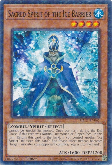 Sacred Spirit of the Ice Barrier (Duel Terminal) (1045) (HAC1) - YuGiOh Single