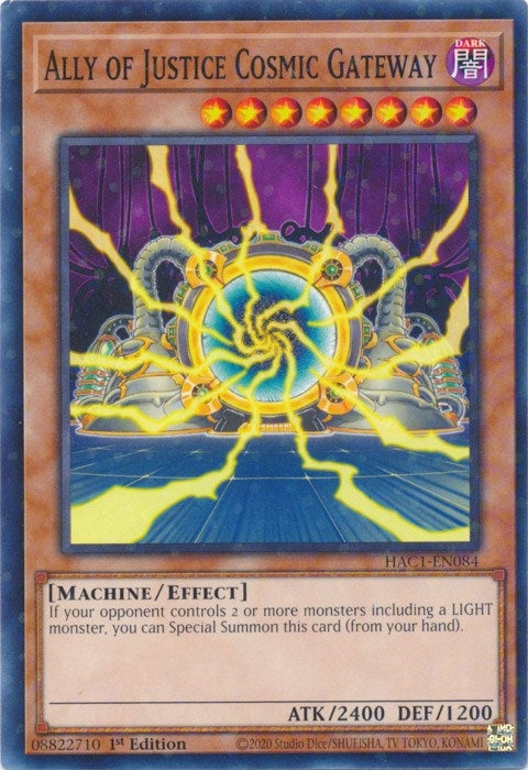 Ally of Justice Cosmic Gateway (Duel Terminal) (1084) (HAC1) - YuGiOh Single