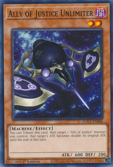 Ally of Justice Unlimiter (1086) (HAC1) - YuGiOh Single