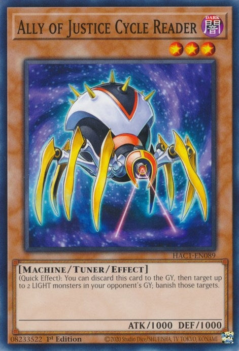 Ally of Justice Cycle Reader (1089) (HAC1) - YuGiOh Single