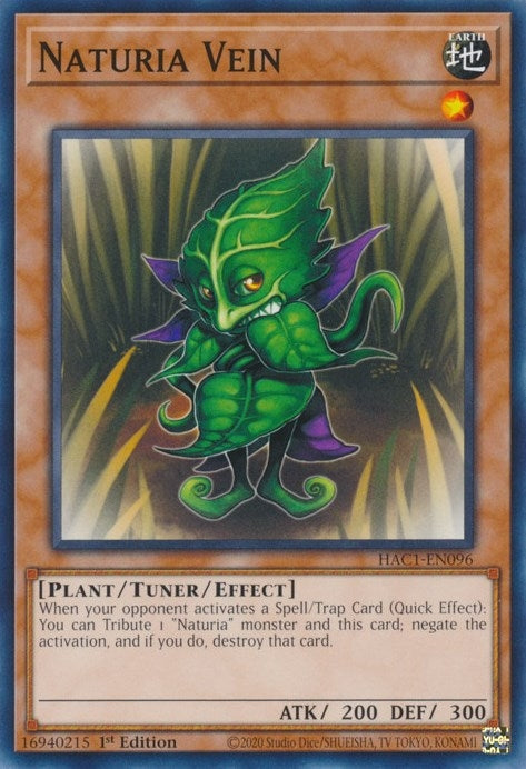 Naturia Vein (1096) (HAC1) - YuGiOh Single