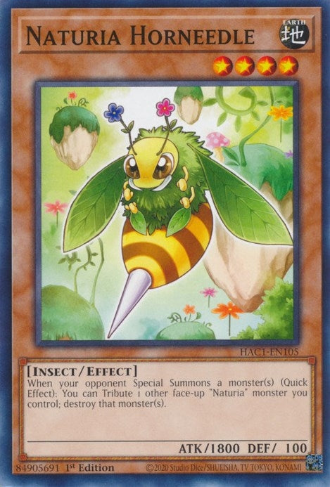 Naturia Horneedle (1105) (HAC1) - YuGiOh Single
