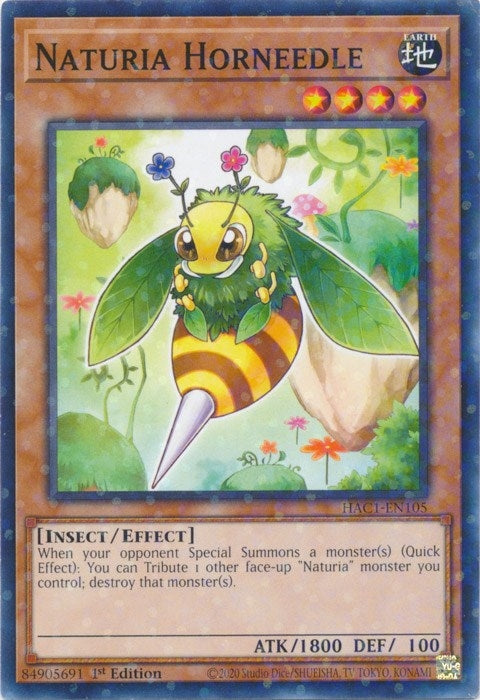 Naturia Horneedle (Duel Terminal) (1105) (HAC1) - YuGiOh Single