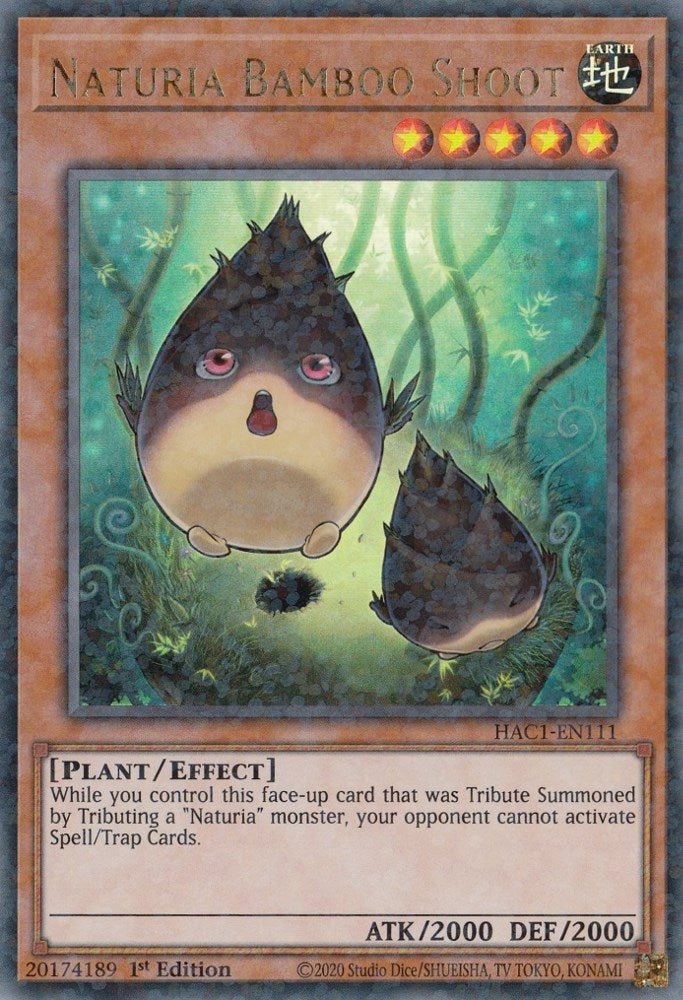 Naturia Bamboo Shoot (Duel Terminal) (1111) (HAC1) - YuGiOh Single