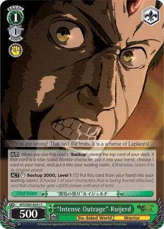 ’Intense Outrage’ Ruijerd (83041) [MTI/S83] - Weiss Schwarz Single