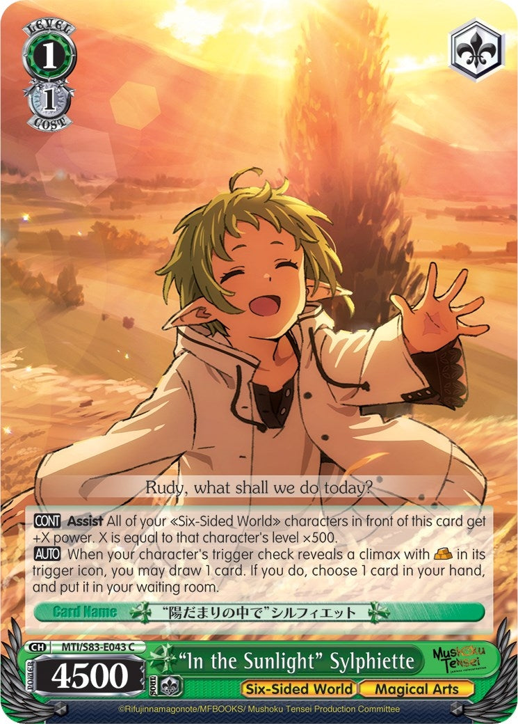 ’In the Sunlight’ Sylphiette (83043) [MTI/S83] - Weiss Schwarz Single