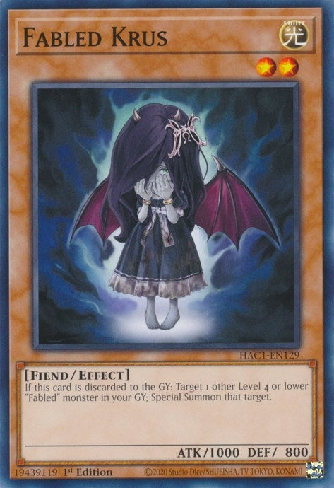 Fabled Krus (1129) (HAC1) - YuGiOh Single