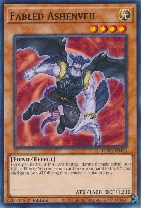 Fabled Ashenveil (1134) (HAC1) - YuGiOh Single