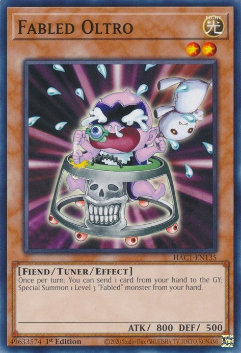 Fabled Oltro (1135) (HAC1) - YuGiOh Single