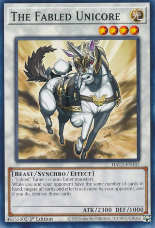 The Fabled Unicore (1147) (HAC1) - YuGiOh Single