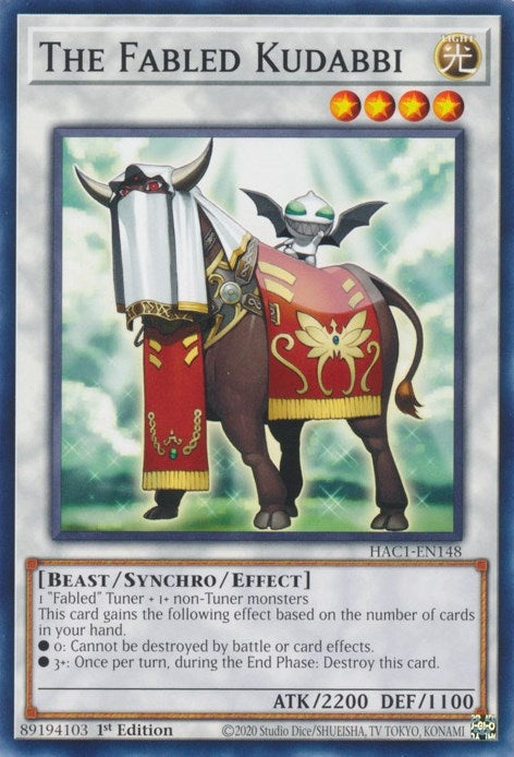 The Fabled Kudabbi (1148) (HAC1) - YuGiOh Single