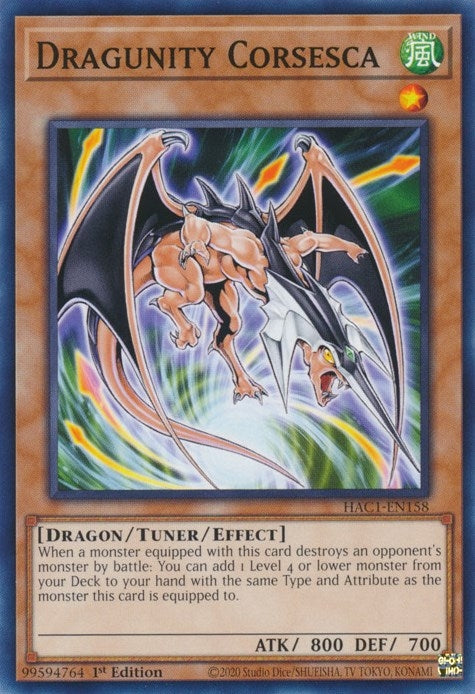 Dragunity Corsesca (1158) (HAC1) - YuGiOh Single