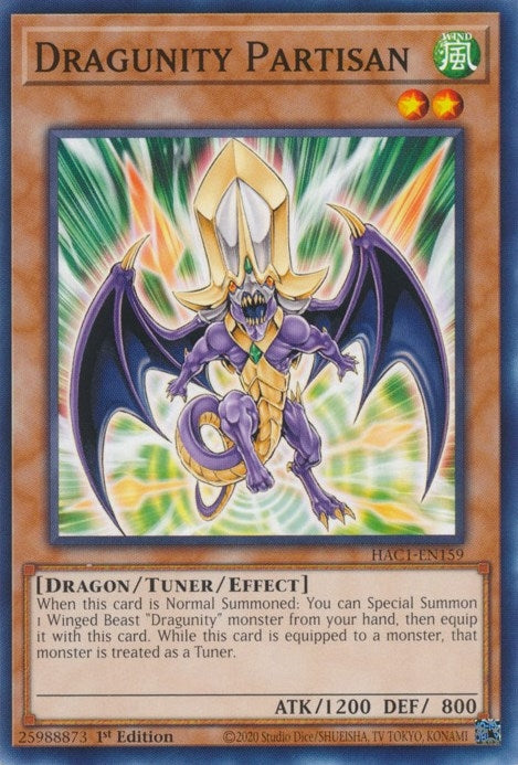 Dragunity Partisan (1159) (HAC1) - YuGiOh Single