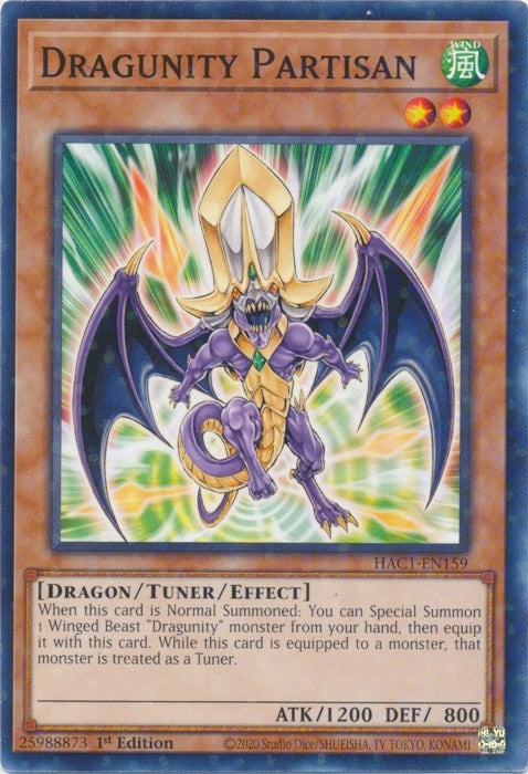 Dragunity Partisan (Duel Terminal) (1159) (HAC1) - YuGiOh Single