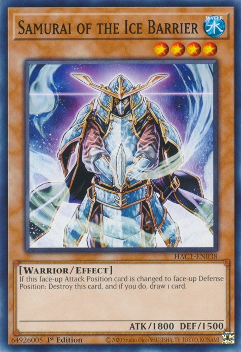 Samurai of the Ice Barrier (1038) (HAC1) - YuGiOh Single
