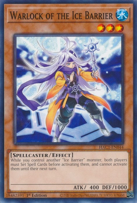 Warlock of the Ice Barrier (1044) (HAC1) - YuGiOh Single