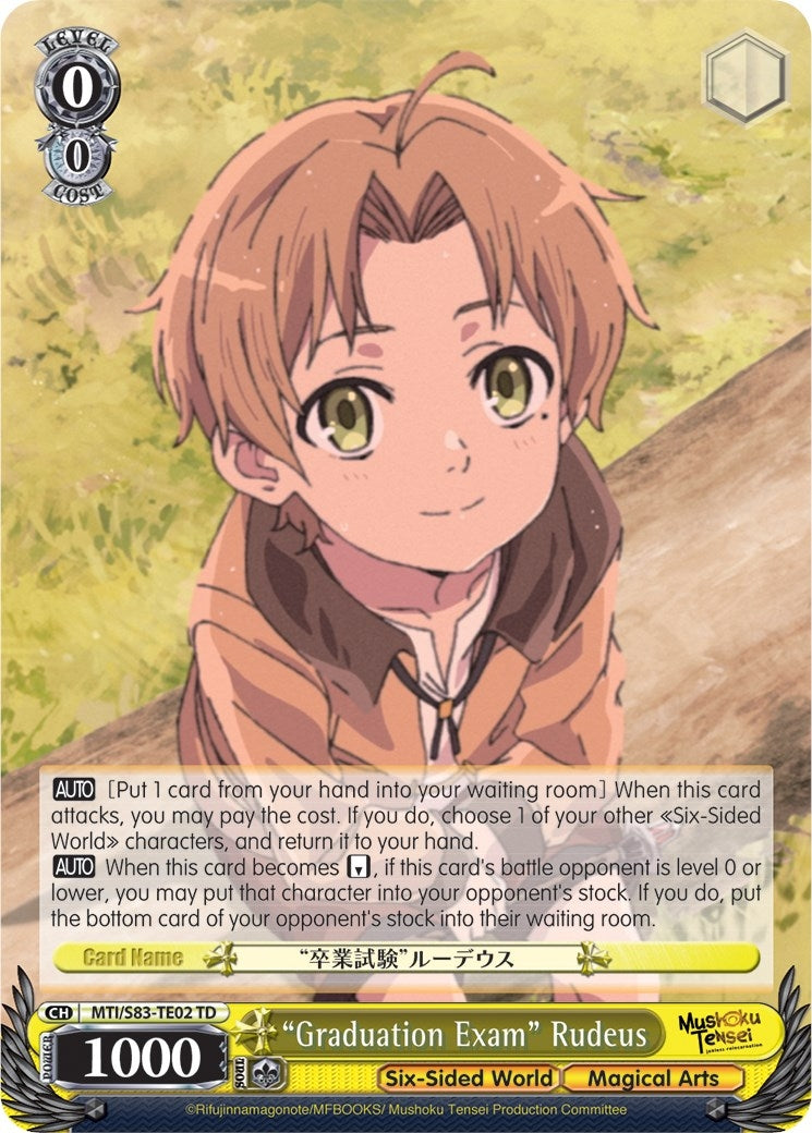 ’Graduation Exam’ Rudeus (8302) [MTI/S83] - Weiss Schwarz Single