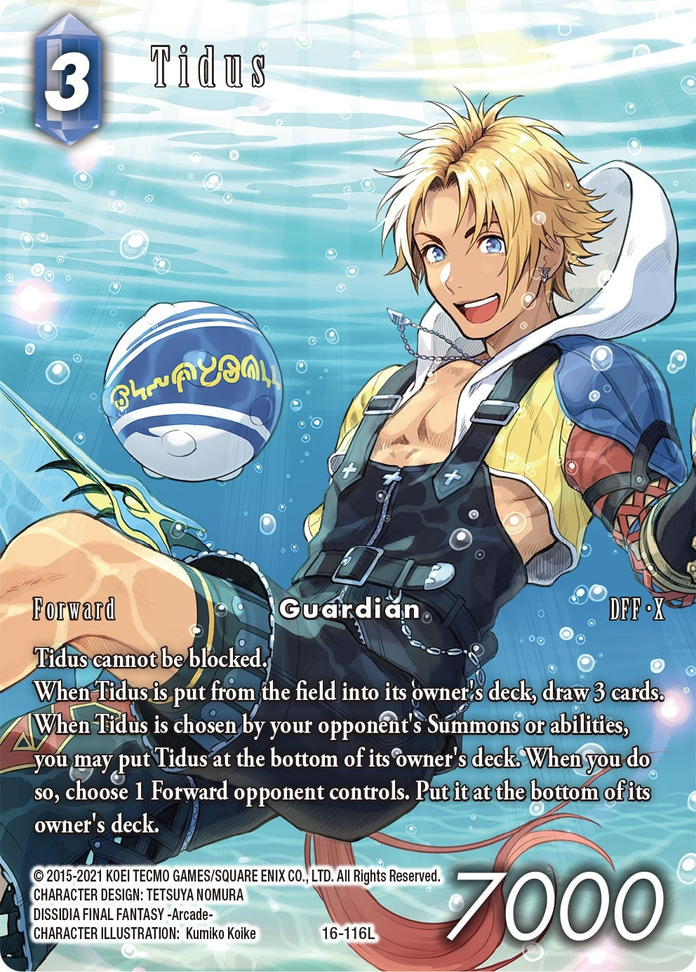 Tidus (Full Art) (16) [16] - Final Fantasy TCG Single