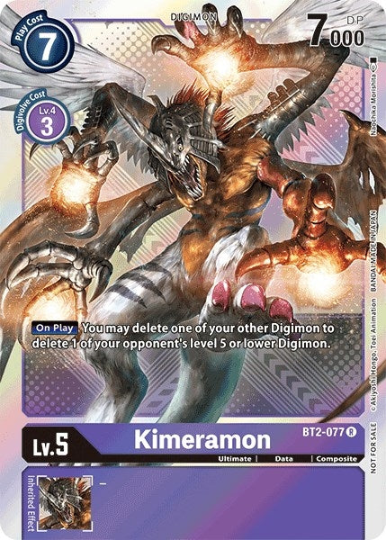 Kimeramon - BT2-077 (Official Tournament Pack Vol.4) (2077) [BT01-03] - Digimon Card Game Single