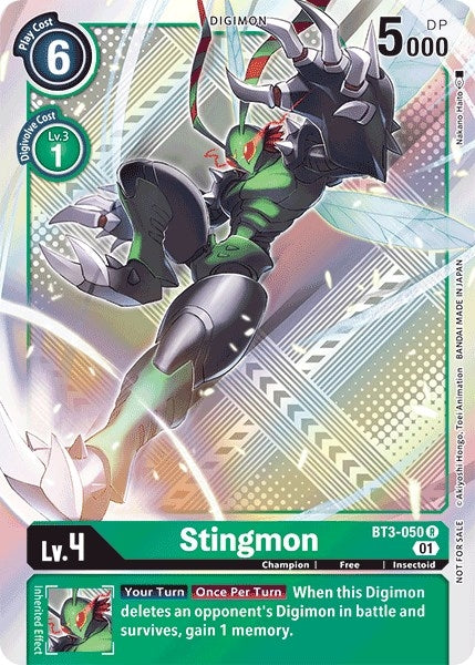 Stingmon - BT3-050 (Official Tournament Pack Vol.4) (3050) [BT01-03] - Digimon Card Game Single