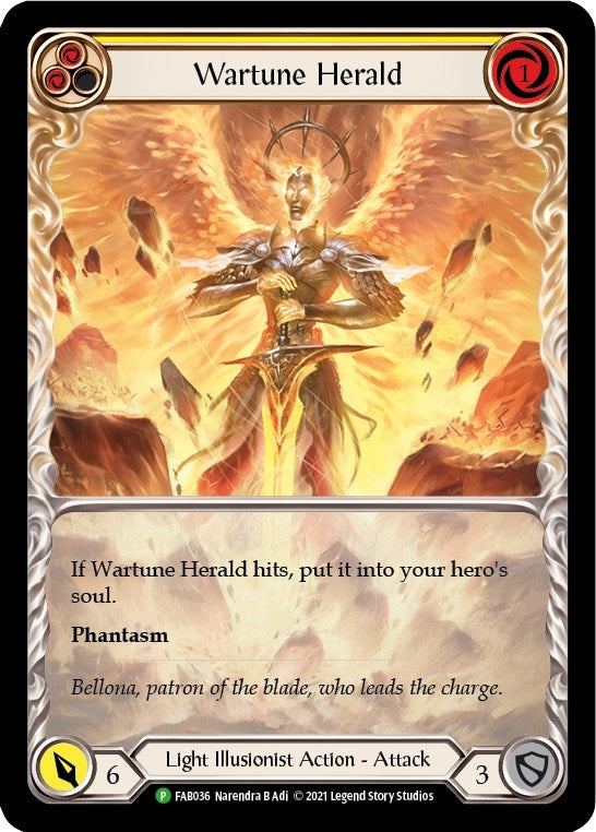 Image for Wartune Herald (Yellow) (Extended Art) -  FAB036 (FAB036) - Flesh and Blood TCG